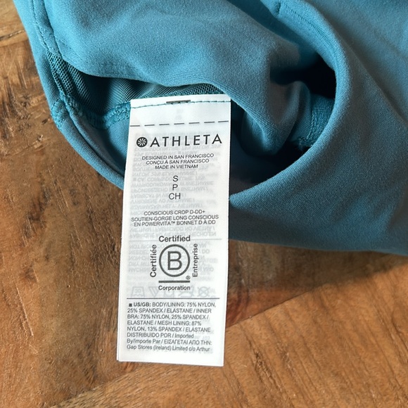 NWOT Athleta CONSCIOUS CROP BRA D-DD - Picture 7 of 8
